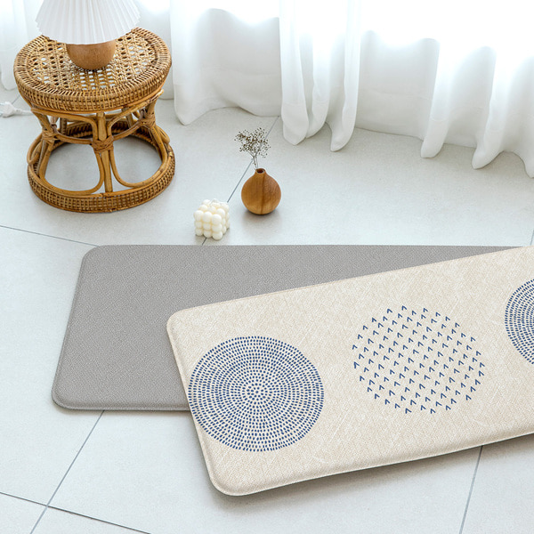 Фото 1 Коврик для кухни Parklon Kitchen Mat Голубые кружки, 120*44*1.2 см