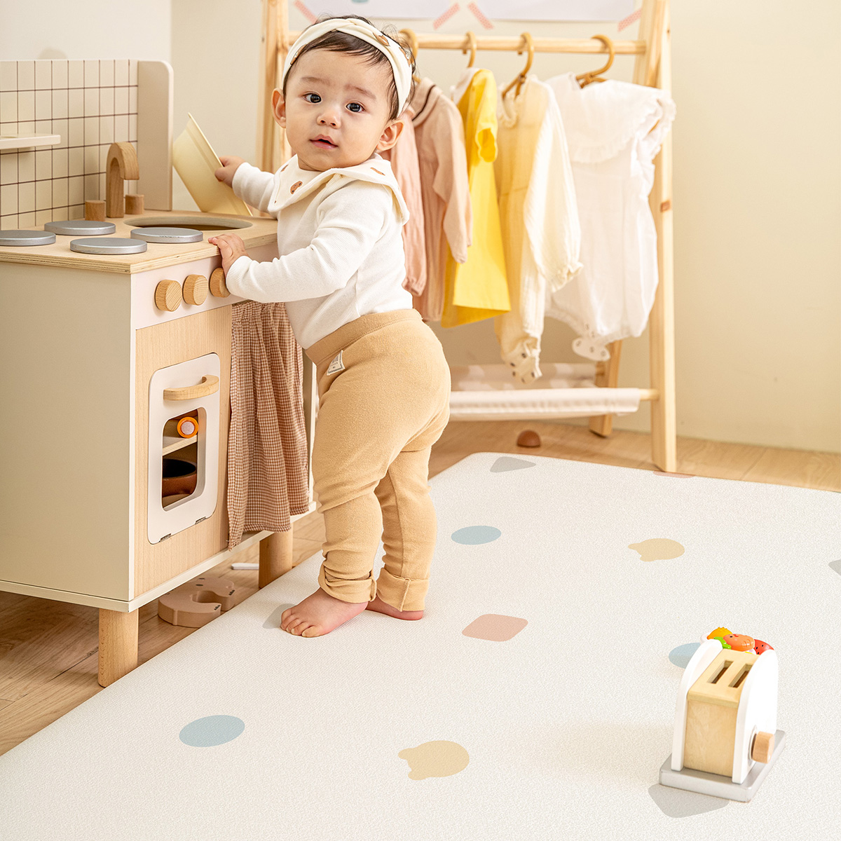 Видео Коврик Parklon Pure Bubble mat 230х140х4 см, Пастельные тона