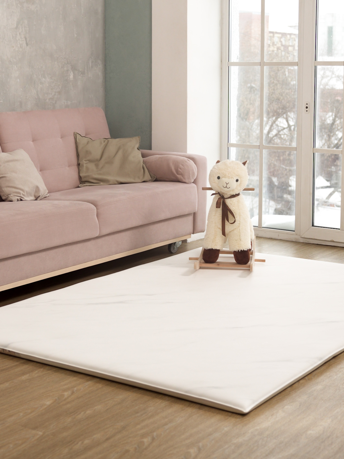 Видео Коврик Parklon Pure Bubble mat 190х130х3 см, Зайка на луне
