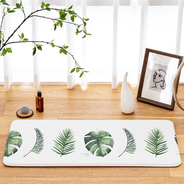 Фото 6 Коврик для кухни Kitchen Mat Монстера,  120*44*1.5 см