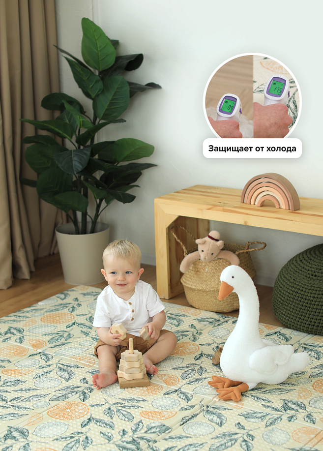 Фото 1 Портативный коврик Portable 200x140x1см, Солнечный лимончик