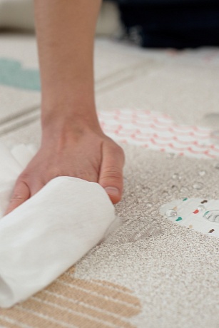 Cкладной коврик без каймы Sillky light 140x200x1 см, Облачка