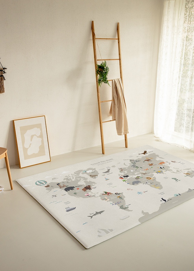 Фото 4 Коврик Pure Soft 210x140x1.5 см, Карта Мира Фото 4 Коврик Pure Soft 210x140x1.5 см, Карта Мира