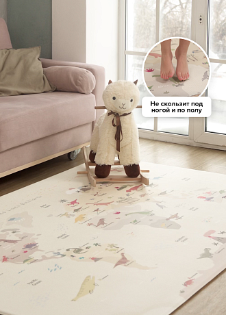 Коврик Parklon Pure Soft 210x140x1.5 см, Динозаврики