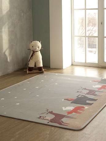 Коврик Prime Living 150x200x1 см, Неразлучные друзья/Заинька