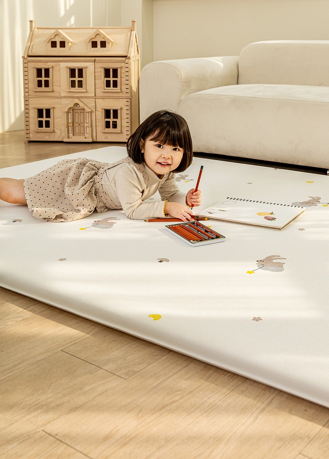 Фото 3 Коврик Pure Bubble mat 190х130х3 см, Зайка на луне 