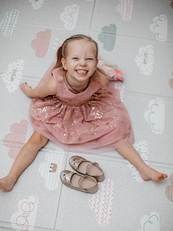 Cкладной коврик без каймы Sillky light 140x200x1 см, Облачка