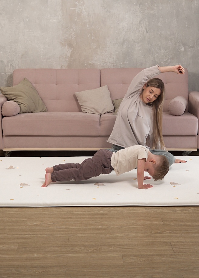 Фото 3 Коврик Parklon Pure Bubble mat 190х130х3 см, Зайка на луне