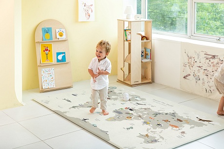 Коврик Pure Soft 210x140x1.5 см, Карта Мира