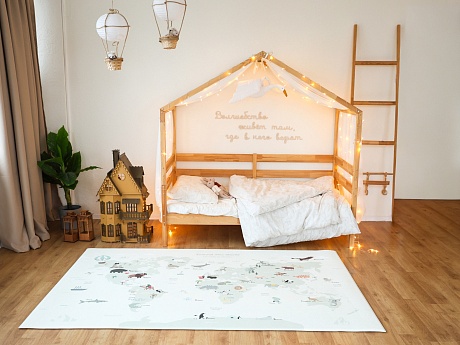 Коврик Pure Soft 210x140x1.5 см, Карта Мира