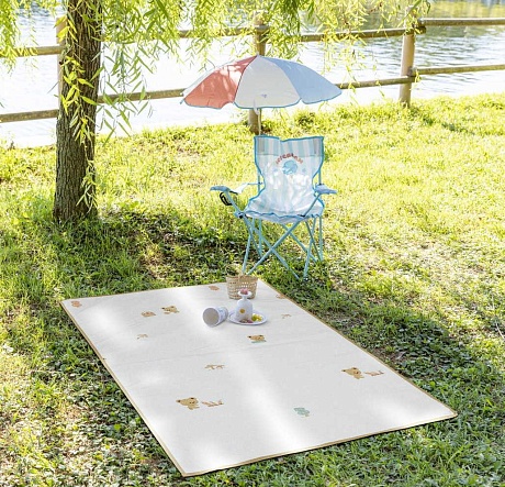 Водонепроницаемый коврик для пикника и пляжа, Мишка  100х145х0,3 см