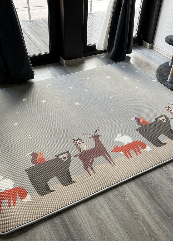 Фото 1 Коврик Prime Living 150x200x1 см, Неразлучные друзья