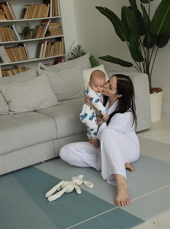 Коврик Signature DustEnd 200x140x0.55 см, Современный синий