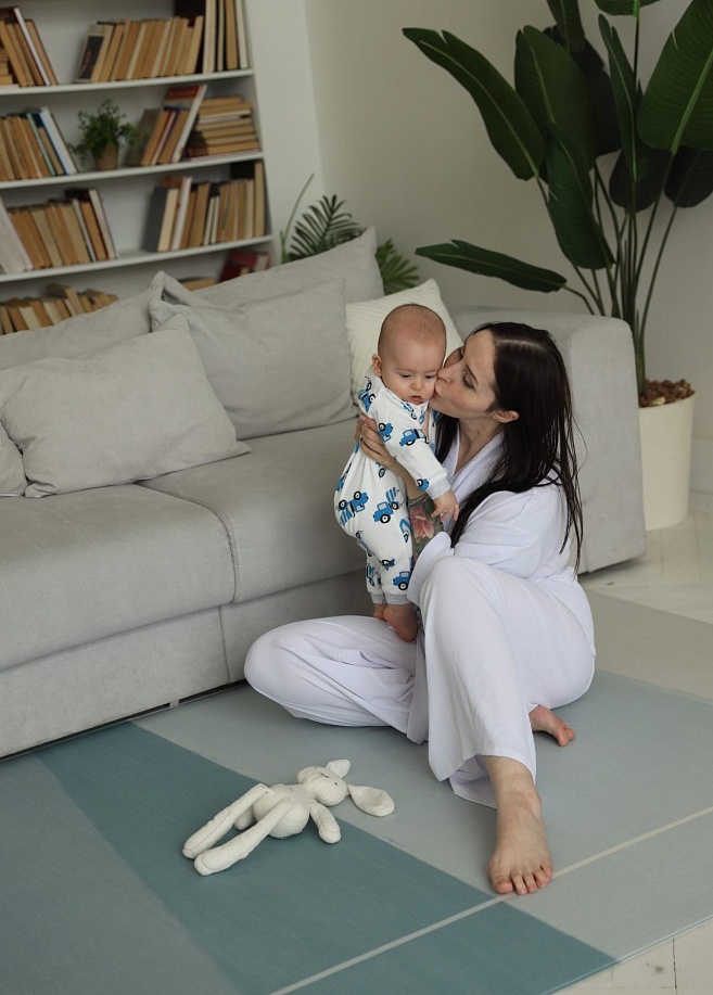 Фото 1 Коврик Signature DustEnd 200x140x0.55 см, Современный синий