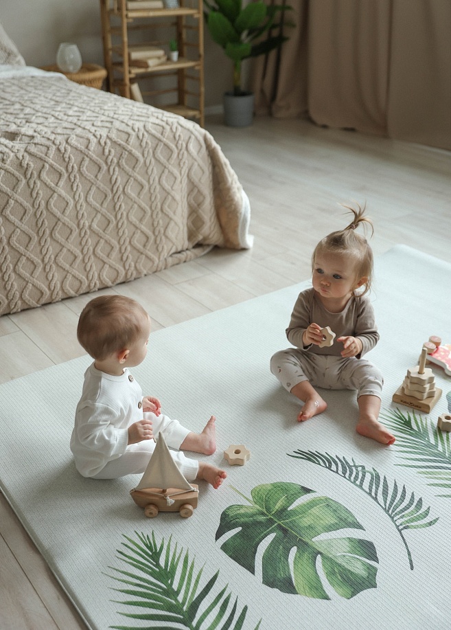 Фото 1 Коврик Pure Soft 190x130x1.2 см, Монстера/Холмы Фото 1 Коврик Pure Soft 190x130x1.2 см, Монстера/Холмы