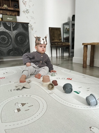 Коврик LaPure Soft 190x130x1.2 см, Машинки