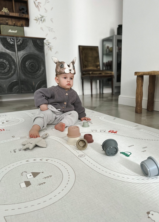 Фото 1 Коврик LaPure Soft 190x130x1.2 см, Машинки