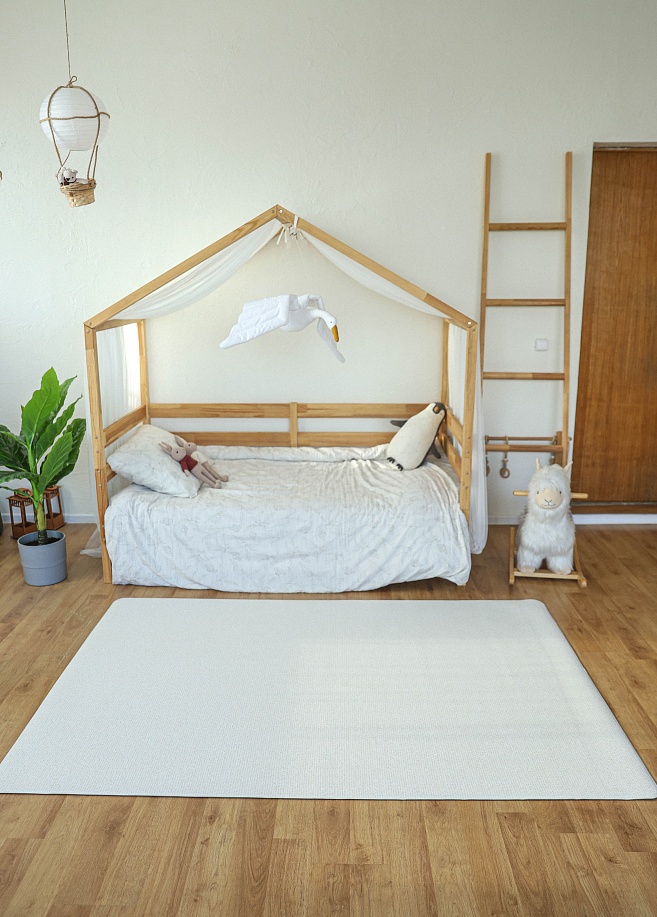 Фото 3 Ковер нескользящий для собак в гостиную Petnoriter Rug 190х130х0.55см, Слоновая кость