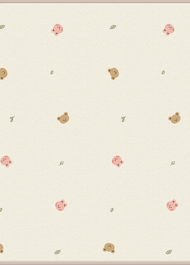 Фото 3 Коврик Prime Living 150x200x1 см, Мишки-зайки/Елочка бежевый