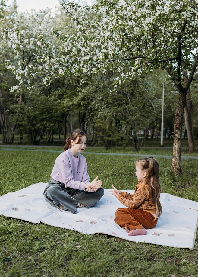 Фото 3 Водонепроницаемый коврик для пикника и пляжа, Мишка  200*145*0,3 см