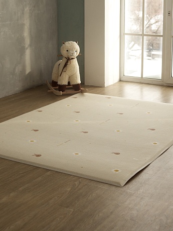 Коврик Parklon Prime Living Edge 150x200x1.5см, Зайчики-ромашки