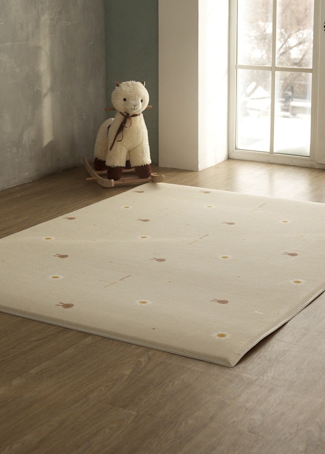 Фото 1 Коврик Parklon Prime Living Edge 150x200x1.5см, Зайчики-ромашки