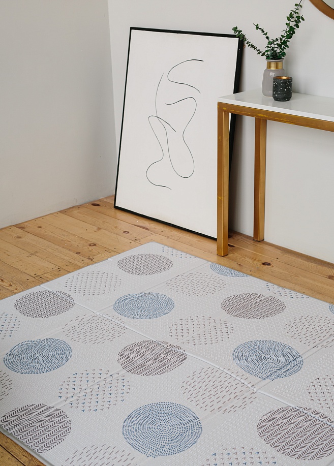 Фото 3 Складной коврик Sillky Portable 140x200x1 см, Уютные кружочки