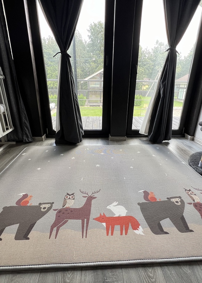 Фото 3 Коврик Prime Living 150x200x1 см, Неразлучные друзья/Заинька