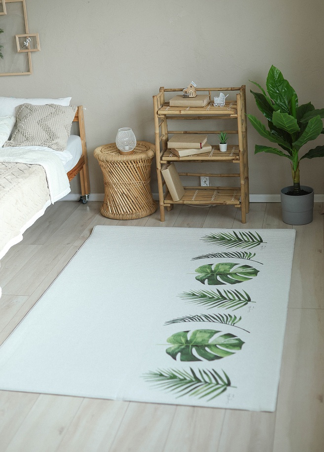 Фото 3 Коврик Pure Soft 190x130x1.2 см, Монстера/Холмы Фото 3 Коврик Pure Soft 190x130x1.2 см, Монстера/Холмы