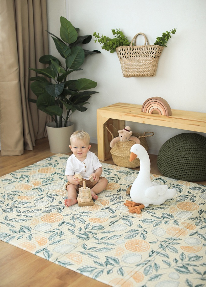 Фото 1 Портативный коврик Portable 200x140x1см, Солнечный лимончик