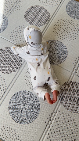 Cкладной коврик без каймы Sillky light 140x200x1 см, Уютные кружочки